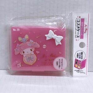 Sanrio My Melody Pink Glitter Partition Case with 3D White Bow